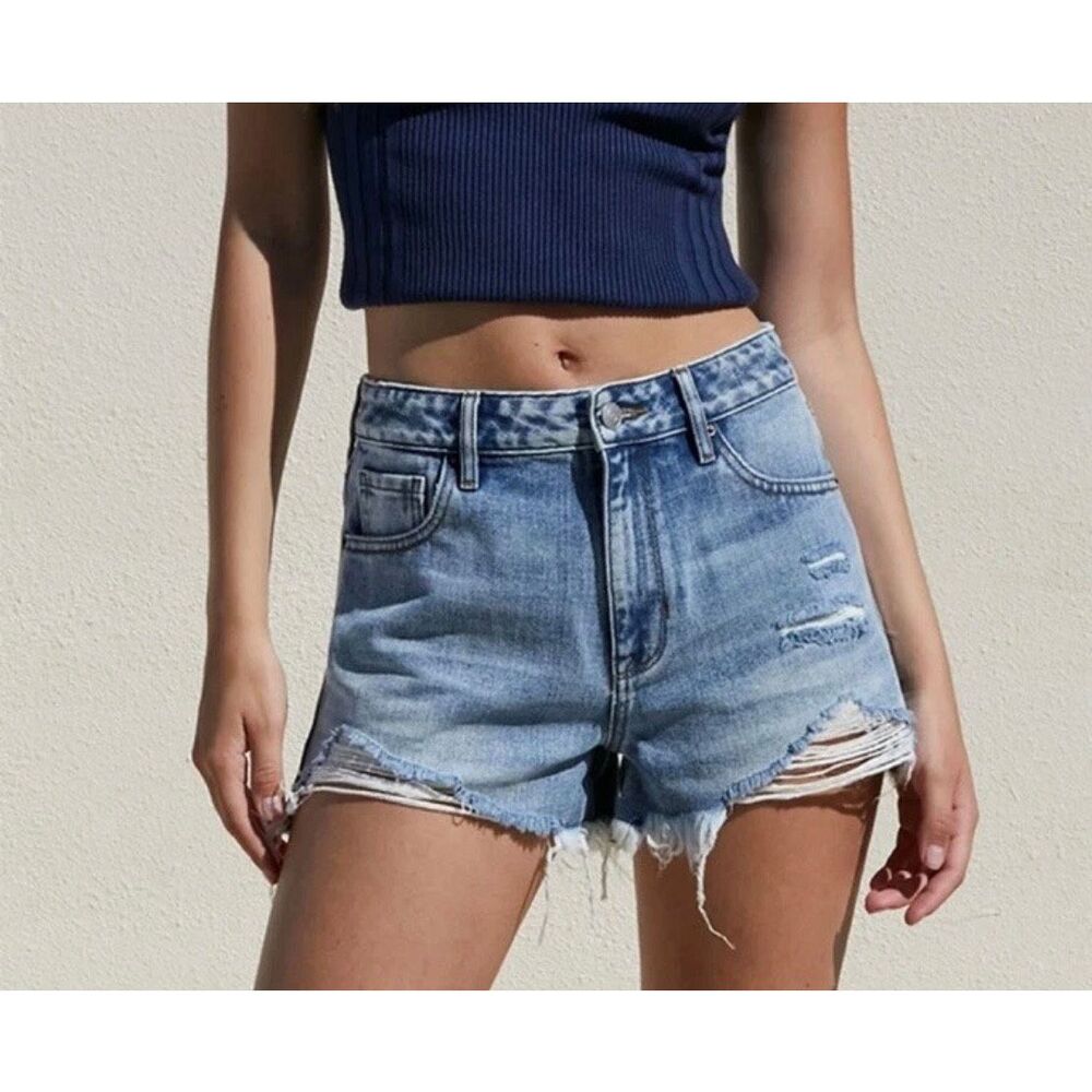 PacSun Festival High Rise Med Indigo Jean Shorts Women’s Size 0/25